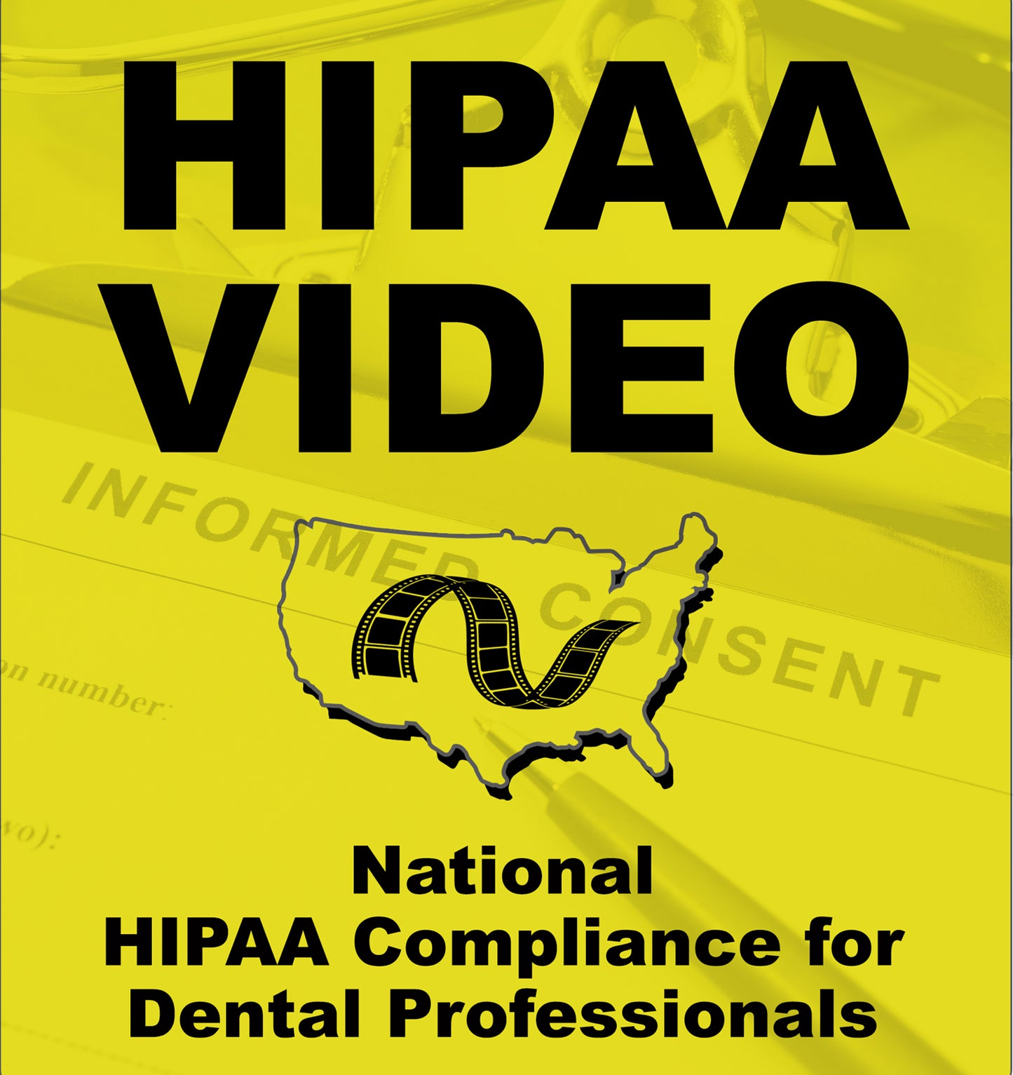 HIPAA video CE course cover on yellow background
