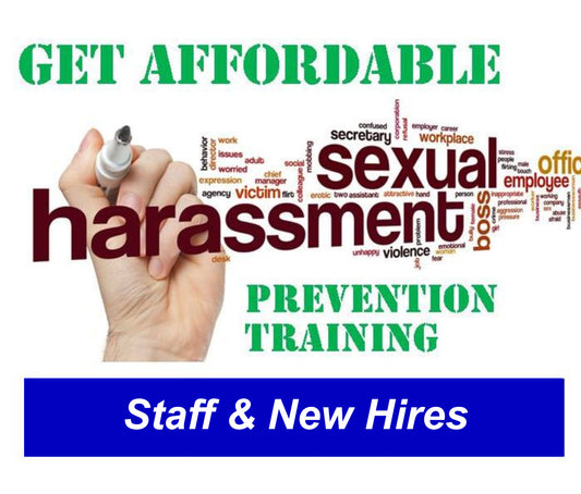 Sexual Harassment Prevention for Staff:  1 CE