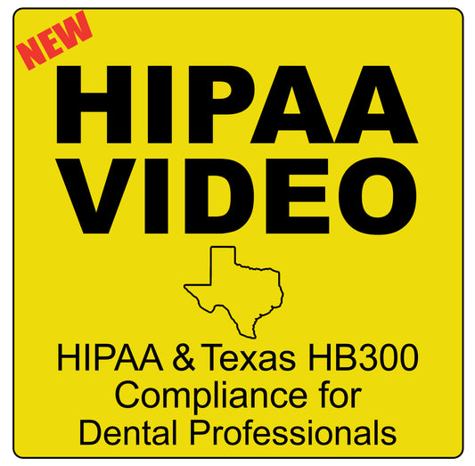 HIPAA Training Video with Texas HB300 for Dental Professionals | 1 CE